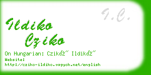 ildiko cziko business card